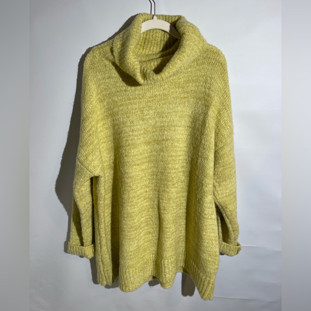 Staccato Lime Green/Yellow Cowl Neck Sweater L